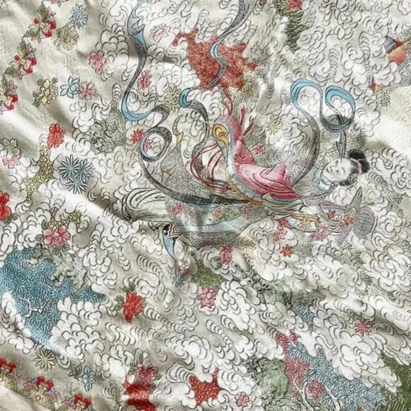 Asian Brocade Wall Art – Framed Brocade Textile in Silk Blend, Panel for Home De - Picture 3 of 9